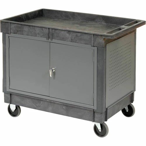 Global Industrial Mobile Tray Top Shelf Maintenance Cart with 5" Rubber Casters 4 Global Industrial Mobile Tray Top Shelf Maintenance Cart with 5" Rubber Casters - Image 2