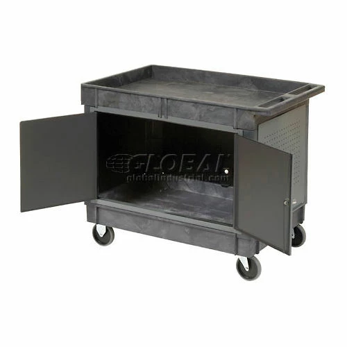 Global Industrial Mobile Tray Top Shelf Maintenance Cart with 5" Rubber Casters 5 Global Industrial Mobile Tray Top Shelf Maintenance Cart with 5" Rubber Casters - Image 3