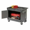 Global Industrial Mobile Tray Top Shelf Maintenance Cart with 5" Rubber Casters -Tool Storage best sale 241737 02
