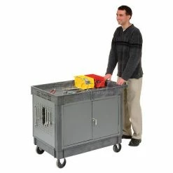 Global Industrial Mobile Tray Top Shelf Maintenance Cart with 5" Rubber Casters 28 Global Industrial Mobile Tray Top Shelf Maintenance Cart with 5" Rubber Casters -Tool Storage best sale 241737 06