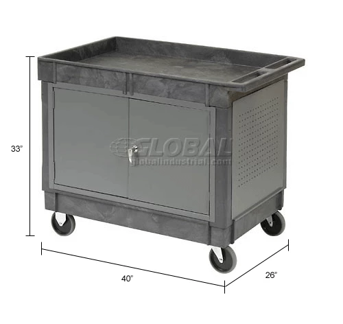 Global Industrial Mobile Tray Top Shelf Maintenance Cart with 5" Rubber Casters 22 Global Industrial Mobile Tray Top Shelf Maintenance Cart with 5" Rubber Casters - Image 20