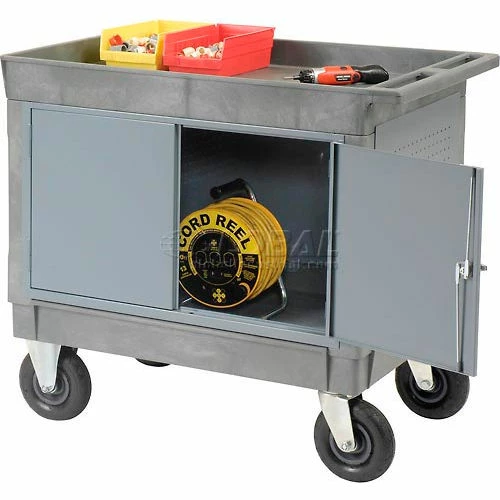 Global Industrial Tray Top Shelf Maintenance Cart with 8" Pneumatic Casters 3 Global Industrial Tray Top Shelf Maintenance Cart with 8" Pneumatic Casters