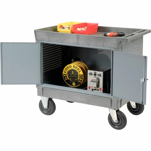 Global Industrial Tray Top Shelf Maintenance Cart with 8" Pneumatic Casters 4 Global Industrial Tray Top Shelf Maintenance Cart with 8" Pneumatic Casters - Image 2