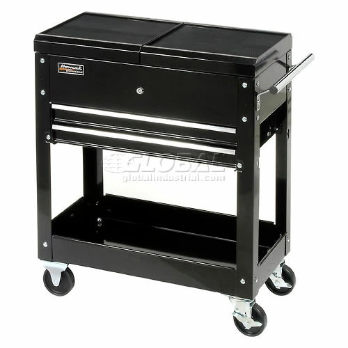 Homak BK06022704 27" 2-Drawer Tool Cart W/ Sliding Top 4 Homak BK06022704 27" 2-Drawer Tool Cart W/ Sliding Top - Image 2