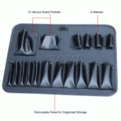 Global Industrial Aluminum Tool Case - 18" x 14" x 6" No Foam With Dividers and Panels -Tool Storage best sale 442893 3wco