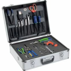 Global Industrial™ Aluminum Tool Case 18" x 14" x 6" with Tool Panel, Foam and Dividers -Tool Storage best sale 493402 02