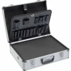 Global Industrial™ Aluminum Tool Case 18" x 14" x 6" with Tool Panel, Foam and Dividers -Tool Storage best sale 493402 03