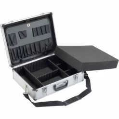Global Industrial™ Aluminum Tool Case 18" x 14" x 6" with Tool Panel, Foam and Dividers -Tool Storage best sale 493402 04