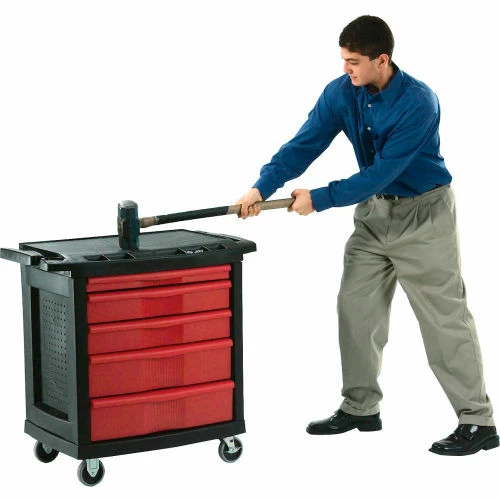 Rubbermaid FG773488BLA 5 Drawer Mobile Work Center 5 Rubbermaid FG773488BLA 5 Drawer Mobile Work Center - Image 3