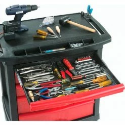Rubbermaid FG773488BLA 5 Drawer Mobile Work Center 28 Rubbermaid FG773488BLA 5 Drawer Mobile Work Center -Tool Storage best sale 750260 12