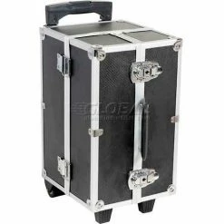 Vestil CASE-F Aluminum Storage Case, 16"L x 10"W x 11"H, Black/Silver
