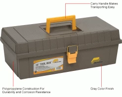 Plano Molding 100-000 Toolbox No Tray 15-3/8"L x 7-3/4"W x 5-1/4"H Gray - Pkg Qty 4 -Tool Storage best sale B2277506IN 1wco