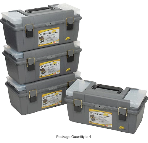 Plano Molding 652-009 Toolbox with Tray and (2) compartment boxes 20-1/4"L x 10-7/8"W x 9-1/8"H Gray - Pkg Qty 4 15 Plano Molding 652-009 Toolbox with Tray and (2) compartment boxes 20-1/4"L x 10-7/8"W x 9-1/8"H Gray - Pkg Qty 4 - Image 13