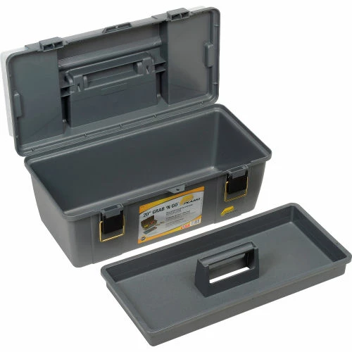 Plano Molding 652-009 Toolbox with Tray and (2) compartment boxes 20-1/4"L x 10-7/8"W x 9-1/8"H Gray - Pkg Qty 4 8 Plano Molding 652-009 Toolbox with Tray and (2) compartment boxes 20-1/4"L x 10-7/8"W x 9-1/8"H Gray - Pkg Qty 4 - Image 6