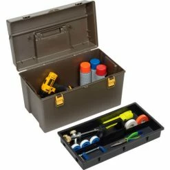 Plano Molding 701-001 Toolbox with Tray 21-5/16"L x 12-1/2"W x 13-1/2"H Gray -Tool Storage best sale B2277509 03