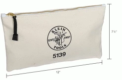 Klein Tools® Canvas Zipper Bag 5139 -Tool Storage best sale B323483IN dim