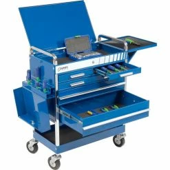 Sunex Tools 8045BL 27" Professional 5 Drawer Blue Tool Cart W/ Locking Top
