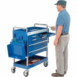 Sunex Tools 8045BL 27" Professional 5 Drawer Blue Tool Cart W/ Locking Top -Tool Storage best sale B788165 13