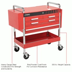 Sunex Tools 8013ADELUXE 4 Drawer Deluxe Red Tool Cart W/ Locking Top & Drawers 39 Sunex Tools 8013ADELUXE 4 Drawer Deluxe Red Tool Cart W/ Locking Top & Drawers -Tool Storage best sale B982816IN 1wco