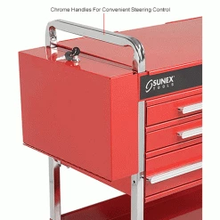 Sunex Tools 8013ADELUXE 4 Drawer Deluxe Red Tool Cart W/ Locking Top & Drawers 42 Sunex Tools 8013ADELUXE 4 Drawer Deluxe Red Tool Cart W/ Locking Top & Drawers -Tool Storage best sale B982816IN 4wco