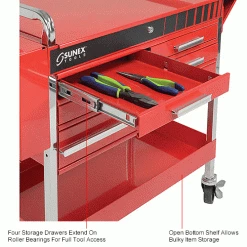 Sunex Tools 8013ADELUXE 4 Drawer Deluxe Red Tool Cart W/ Locking Top & Drawers 43 Sunex Tools 8013ADELUXE 4 Drawer Deluxe Red Tool Cart W/ Locking Top & Drawers -Tool Storage best sale B982816IN 5wco