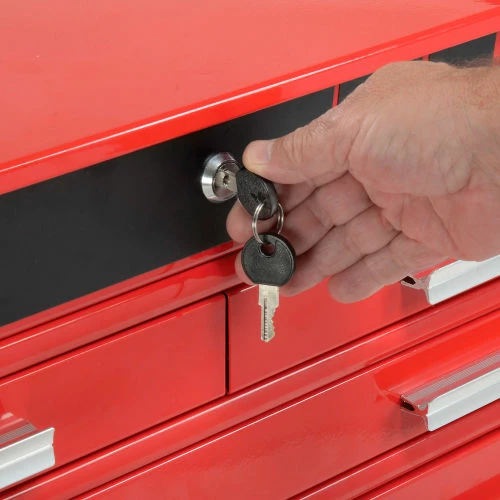 Sunex Tools 8013ADELUXE 4 Drawer Deluxe Red Tool Cart W/ Locking Top & Drawers 14 Sunex Tools 8013ADELUXE 4 Drawer Deluxe Red Tool Cart W/ Locking Top & Drawers - Image 12