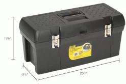 Stanley Black & Decker STST24113 Stanley Stst24113, 24" Series 2000 Tool Box With 2/3 Tray -Tool Storage best sale B983203IN dim