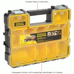 Stanley FMST14820 Fatmax® 17-1/2" x 14" x 4-1/2" 10 Compartment Professional Organizer -Tool Storage best sale B983299IN 1wco