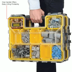 Stanley FMST14820 Fatmax® 17-1/2" x 14" x 4-1/2" 10 Compartment Professional Organizer -Tool Storage best sale B983299IN 2wco
