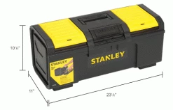 Stanley STST24410 Basic Tool Box, 24" -Tool Storage best sale B983303IN dim