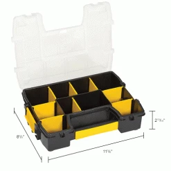 Stanley STST14021 Sortmaster™ 11-1/2" x 8-1/2" x 2-1/2" Compartment Storage Box 38 Stanley STST14021 Sortmaster™ 11-1/2" x 8-1/2" x 2-1/2" Compartment Storage Box -Tool Storage best sale B983344IN dim