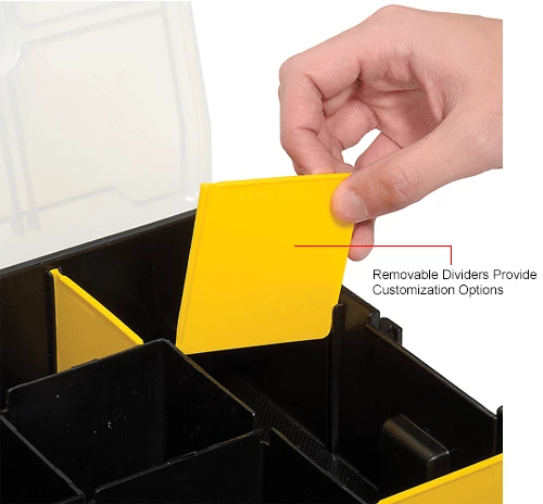 Stanley STST14027 SortMaster 17-3/8"x13"x3-1/2" 17-Compartment Stackable Small Parts Organizer 17 Stanley STST14027 SortMaster 17-3/8"x13"x3-1/2" 17-Compartment Stackable Small Parts Organizer - Image 15