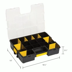 Stanley STST14027 SortMaster 17-3/8"x13"x3-1/2" 17-Compartment Stackable Small Parts Organizer 38 Stanley STST14027 SortMaster 17-3/8"x13"x3-1/2" 17-Compartment Stackable Small Parts Organizer -Tool Storage best sale B983934IN dim
