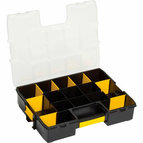 Stanley STST14027 SortMaster 17-3/8"x13"x3-1/2" 17-Compartment Stackable Small Parts Organizer 4 Stanley STST14027 SortMaster 17-3/8"x13"x3-1/2" 17-Compartment Stackable Small Parts Organizer - Image 2