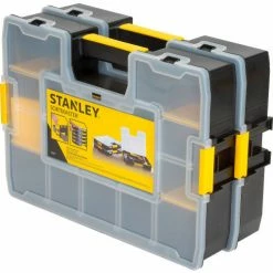 Stanley STST14027 SortMaster 17-3/8"x13"x3-1/2" 17-Compartment Stackable Small Parts Organizer 24 Stanley STST14027 SortMaster 17-3/8"x13"x3-1/2" 17-Compartment Stackable Small Parts Organizer -Tool Storage best sale B983934 03