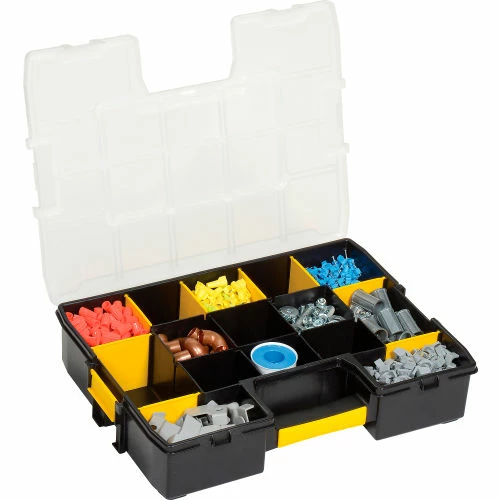 Stanley STST14027 SortMaster 17-3/8"x13"x3-1/2" 17-Compartment Stackable Small Parts Organizer 10 Stanley STST14027 SortMaster 17-3/8"x13"x3-1/2" 17-Compartment Stackable Small Parts Organizer - Image 8