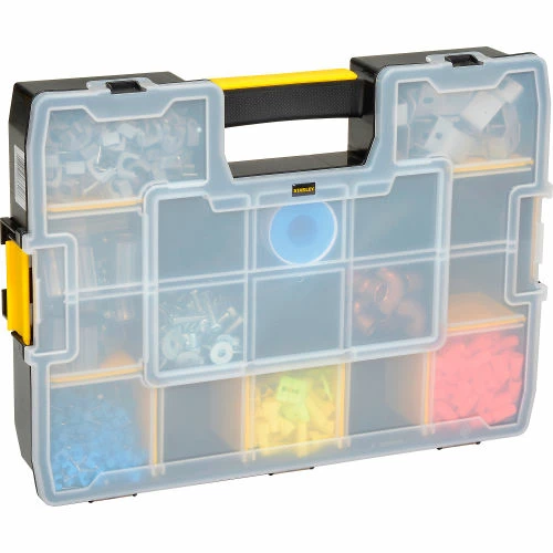 Stanley STST14027 SortMaster 17-3/8"x13"x3-1/2" 17-Compartment Stackable Small Parts Organizer 11 Stanley STST14027 SortMaster 17-3/8"x13"x3-1/2" 17-Compartment Stackable Small Parts Organizer - Image 9