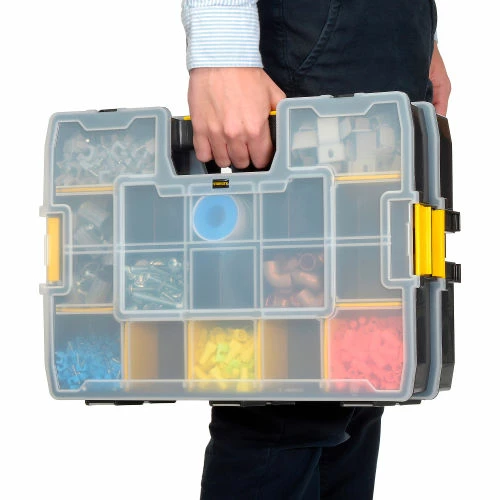 Stanley STST14027 SortMaster 17-3/8"x13"x3-1/2" 17-Compartment Stackable Small Parts Organizer 12 Stanley STST14027 SortMaster 17-3/8"x13"x3-1/2" 17-Compartment Stackable Small Parts Organizer - Image 10