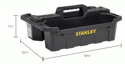 Stanley STST41001 19-1/2" x 13-1/4" x 7-3/4" Tool Tray W/Ergonomic Handle -Tool Storage best sale B983994IN dim