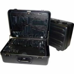 CH Ellis Chicago Case MST6, 2 Pocket Pallet Tool Case w/Combo Lock, 18-1/2"L x 13"W x 6-1/2"H, Black