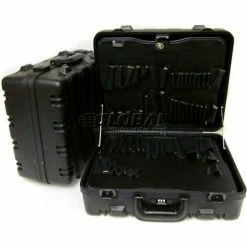 CH Ellis Chicago Case MDST9, 2 Pocket Pallet Tool Case w/ Lock, 19"L x 16"W x 10"H, Black