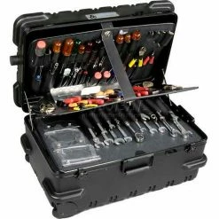 CH Ellis Chicago Case MMST25CART, Military-Wheeled Tool Case, 26-1/2"L x 16-1/2"W x 13"H, Black