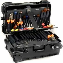 CH Ellis Chicago Case MMSLCART, Military-Wheeled Tool Case, 22-1/2"L x 13-1/2"W x 11"H, Black