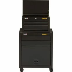 Stanley® 100 Series Tool Chest & Cabinet W/ 5 Drawers, 26-1/2"W x 14"D x 43-1/2"H, Black