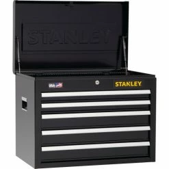 Stanley® 300 Series Tool Chest W/ 5 Drawers, 26"W x 18"D x 19-3/4"H, Black
