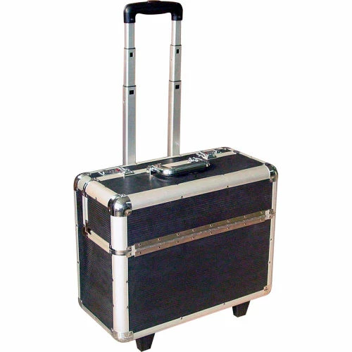 Vestil CASE-SH Aluminum Pilot Case With Trolley Handle, 20"L x 10"W x 15"H, Black/Silver 3 Vestil CASE-SH Aluminum Pilot Case With Trolley Handle, 20"L x 10"W x 15"H, Black/Silver